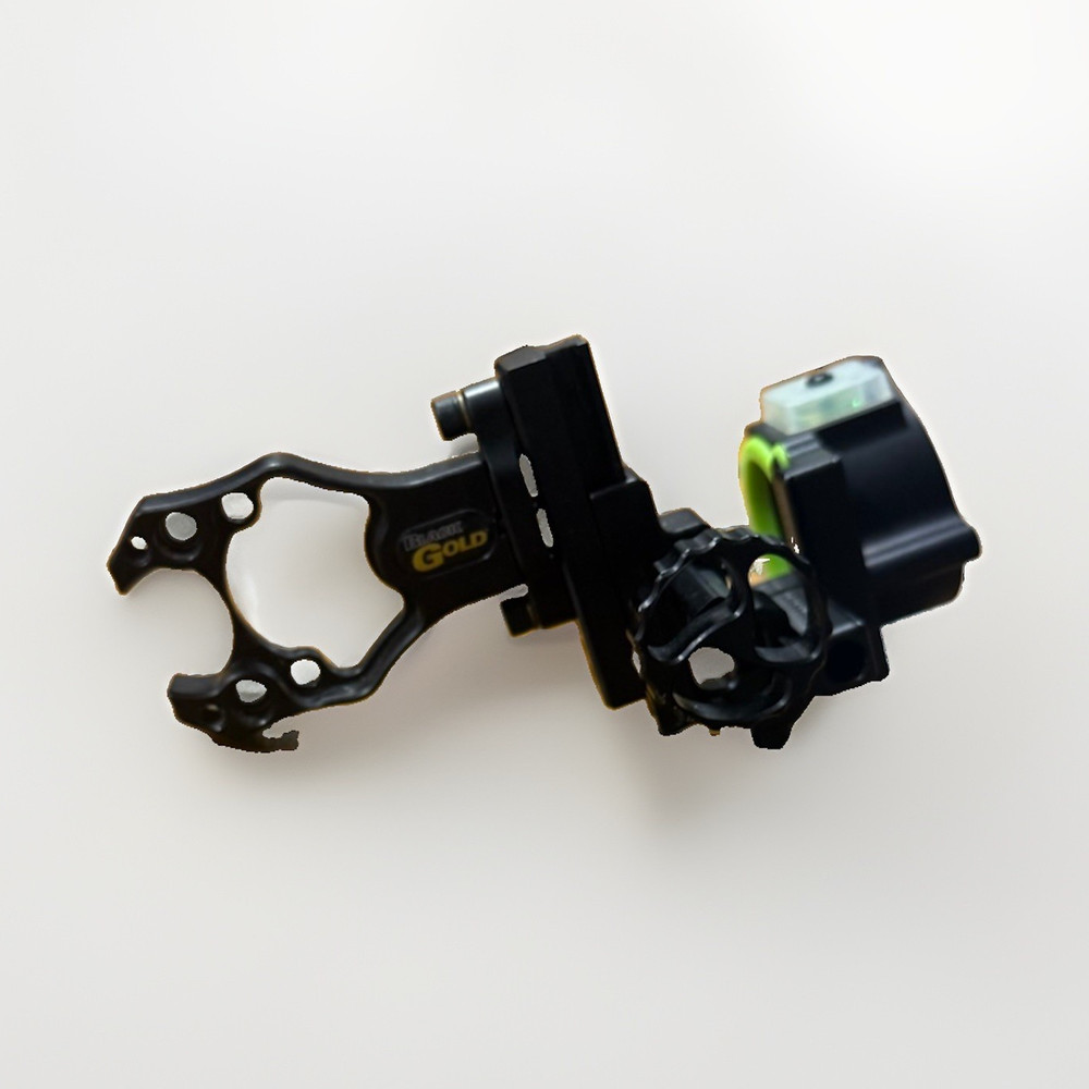 Black Gold 1-Pin Archery Sight, Black & Green Color