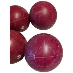 Vintage BOCCE Ball SET Sportcraft Bowling Game Made In Italy
