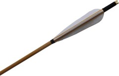 12Pcs 33″ Wooden Arrow LongBow Hunting Red Lightning Turkey Feather Fletching