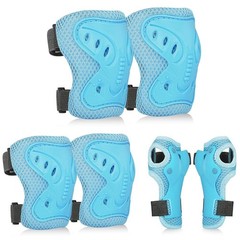6 in 1 Kids 3-10 Years Knee Elbow Pads Protective Gear Set for Skating Cycling B