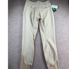 Dover Saddlery Dalton Knee Patch Breech Tan Equestrian Riding Pants 30 350392