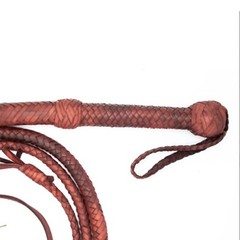 Double Belly Leather Bullwhip 04 to 12 Feet Long 16 Plaited Heavy Duty Bull Whip