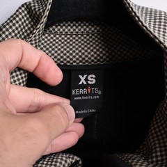 Kerrits XS Womens Houndstooth Fleece Lined Full Zip Riding Jacket Tan Black