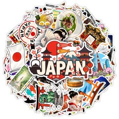 100 Japan Travel Stickers Vinyl Waterproof Car Laptop Scrapbook Tokyo Fuji Decor