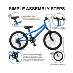 AVASTA Govet 20» Kids Mountain Bike for 6-12 Years Old Boys Girls with Suspe…