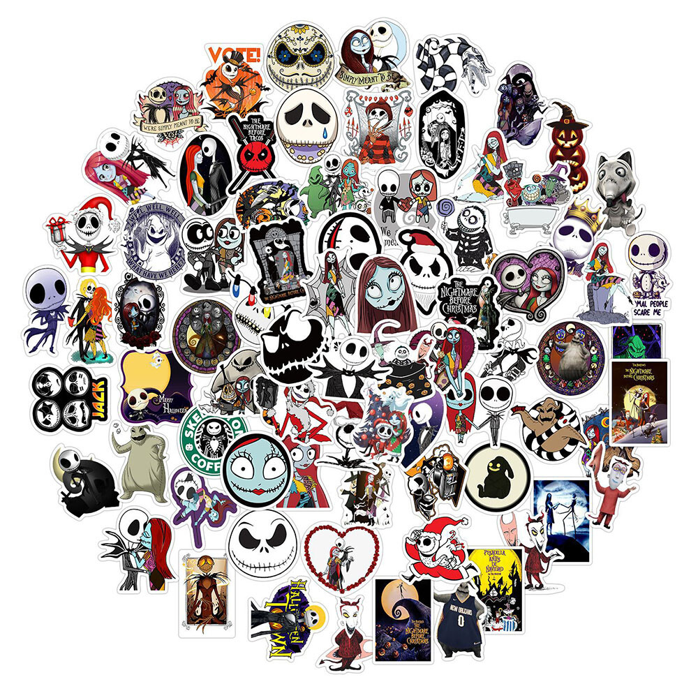 100pcs Skateboard Stickers Graffiti Laptop Sticker Luggage Car Decals Mix
