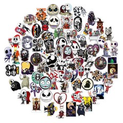 100pcs Skateboard Stickers Graffiti Laptop Sticker Luggage Car Decals Mix