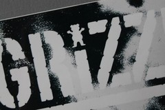 Grizzly Grip Tape Black White Bear Original Z73A Vintage Skateboarding STICKER