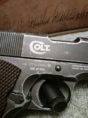 NRA Colt limited edition 1911 aged semi automatic co2 powered air gun.