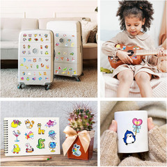 600 Pcs Waterproof Stickers for Kids, Scrapbook, Laptop, Skateboard, Guitar