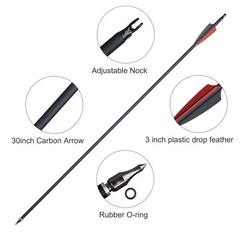 57″ Takedown Recurve Bow Youth&Adults Archery RH&LH Target Shooting 20/30/40lbs
