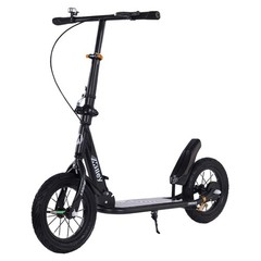 Foldable Commuter Kick Scooter For Teens Kids w/ 12″ Large Air Rubber Tires Xmas