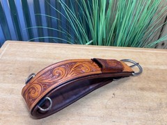 BILLY COOK Tooled Leather Western Horse Saddle Cinch Girth ~36″