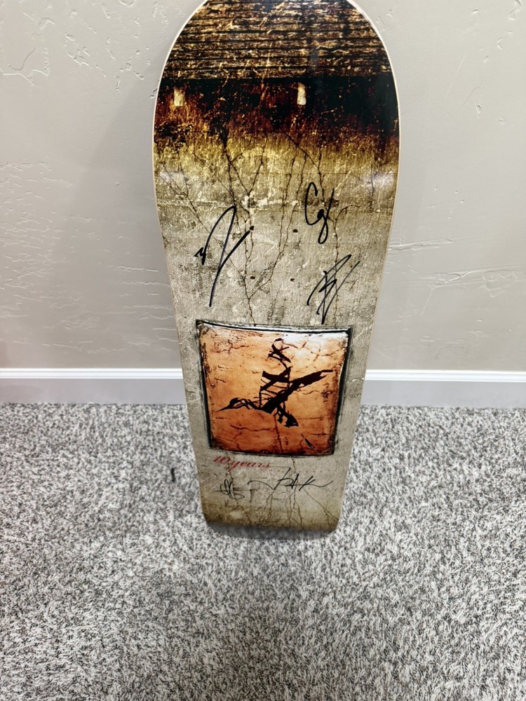 10 Years Band Autographed Signed Skateboard