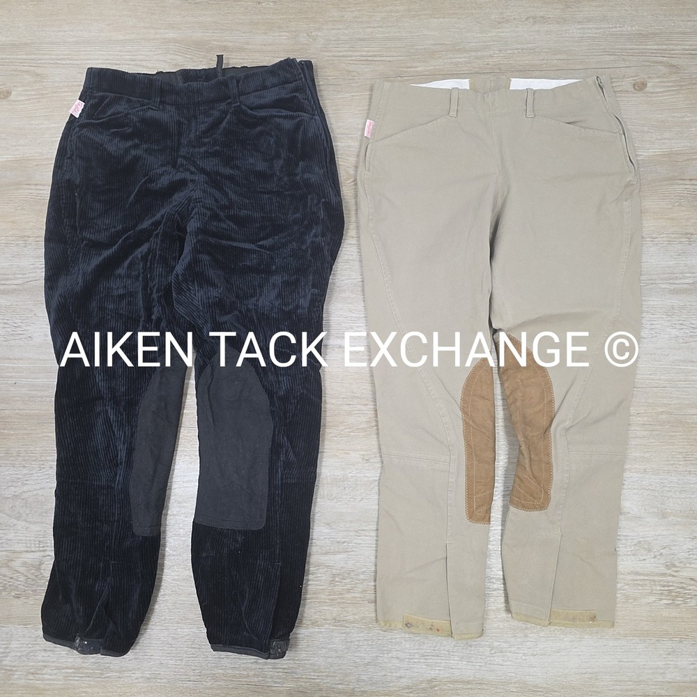 BARGAIN BUNDLE: Tailored Sportsman Knee Patch Side Zip Breeches (Read Desc.)