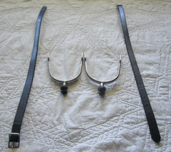 3.5″ CENTAUR SOFT TOUCH ROLLER BALL SPURS W/NEW LEATHER STRAPS
