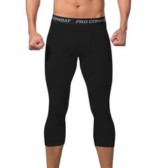 Men’s 3/4 Compression Pants, Athletic Leggings Running Workout Tights Base