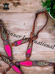 Western Horse Tack Set | Cheetah With Pink Tack Set