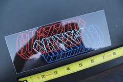 Grizzly Skateboard Grip Tape Red Blue 3D Z65C Original Skateboarding STICKER