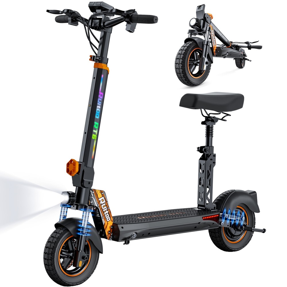 Ruitoo 1000W Electric Scooter with Seat Adults Folding E-Scooter 32 MPH 34 Miles