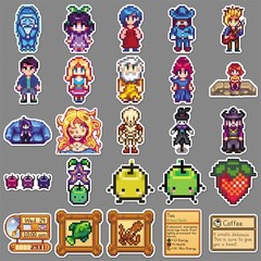 Mix 10/50 PCs Stardew Valley Game Luggage Notebook Laptop Car Gift Sticker