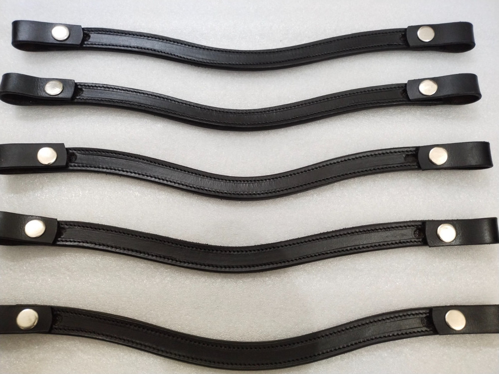 Leather Horse Snap Browband Empty Channel All Sizes & Shapes (6,8 & 10mm).