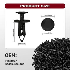 200Pcs Polaris Push Pins, UTV Nylon Fender Clips & Body Rivets with Tool, Compat