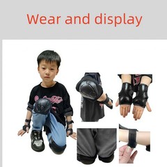 Kids Protective Gear Set SHENMOREN Knee Pads for 3-10 Years black