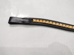 Leather Browband Crystal Stone For Bridle With Softy Padding.
