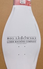 LOSER MACHINE X BIG LEBOWSKI «THROWING ROCKS» SKATEBOARD DECK BOWLING PIN SHAPE