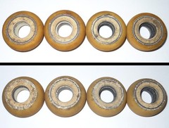 1990s Hyper Skate Wheels (x4) used aggressive inline rollerblade Oxygen AR 1.0