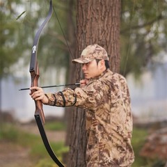 60″ Takedown Recurve Bow 25-60lbs Wooden Archery Bow for Adults Outdoor Hunting