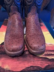 MENS ABILENE BOOTS SZ 13D OSTRICH PRINT ( NICE!!! )