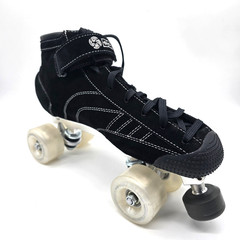Bont Prostar Roller Skates Black Suede Size 9.5 Glow LED Wheels 83A Outdoor