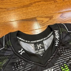 HK Army HSTL Paintball Jersey Mens Small Black Lime Green Padded Sport Graphic