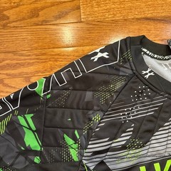 HK Army HSTL Paintball Jersey Mens Small Black Lime Green Padded Sport Graphic