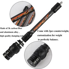 Archery 8″ 10″ 12″ 15″ 3K Carbon Stabilizer Weight Balance Bar Rod Compound Bow