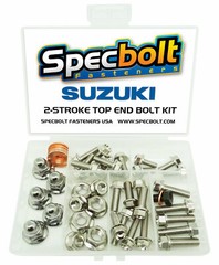 Suzuki Top End Engine Nut Bolt Kit RM 60 65 80 85 100 125 250 370 400 500 Nickel