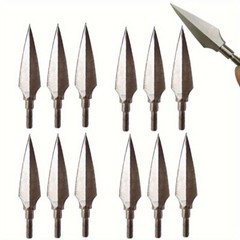 12Pcs Carbon Steel Arrowheads 150 Grain Broadheads Arrow Archery Hunting Target