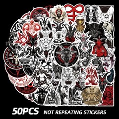 Mix 10/50 PCs Devil Satan dark Gothic-style Luggage Notebook Laptop Car Stickers