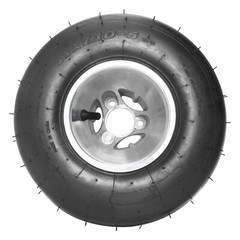 4PCS 11×7.10-5 Go Kart Wheels Tires 5 Inch Aluminum Rim 3 Stud Rear Racing Cart