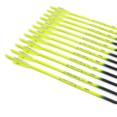 Pointdo 30inch Carbon Arrow Fluorescence Color Targeting Fluorescein Yellow