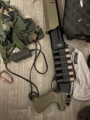Airsoft Gear Lot AK47 M70AB2 Zastava Kalashanikov AEG Skorpion Shotgun chestrig