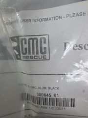 NOS CMC Figure 8 Descender Black Aluminum NEW Sealed SAR Fire Rope Rescue NEW