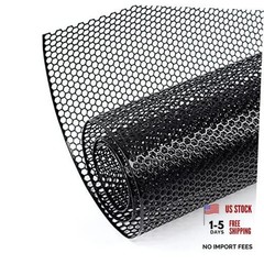 Universal 40″x13″ Car Grill Mesh – Aluminum Alloy 6x1mm Honeycomb – Black