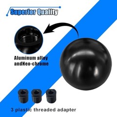 Car Round Ball Gear Shift Knob, Aluminum Alloy Gear Shift Stick Head for Black