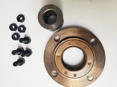 Free wheel threaded Large Size w hub adapter f 1/2″ shaft axle 4 holes