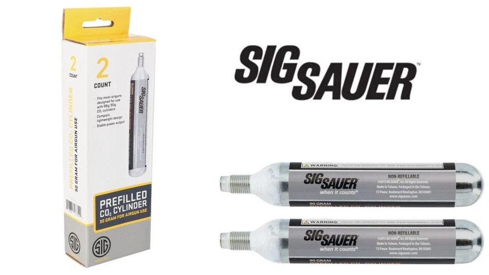 Sig Sauer CO2 Prefilled Cartridge 90 Gram – Two Count Pack – AC-90-2