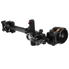 Compound Bow Sight 5Pin 0.019″ Archery 4X 6X 8X Lens Carbon Rod Adjustable RH LH