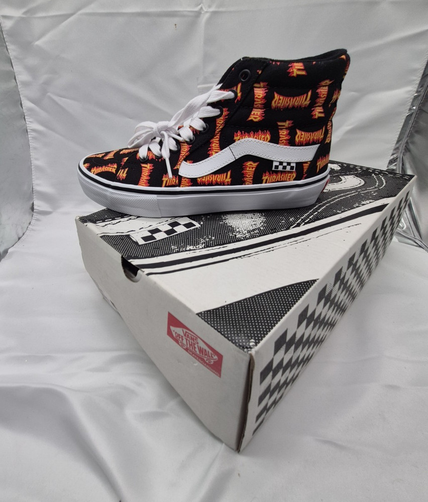 VANS Sk8-Hi Black High-Top Skateboarding Shoes Mens US 10 Medium (D,M)